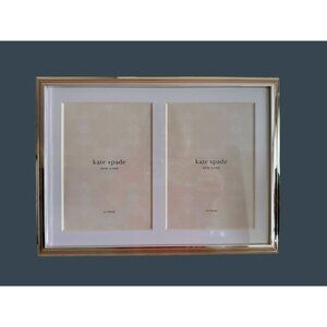Lenox & Kate Spade Double Invitation Picture Frame Silverplate & Rose Gold
